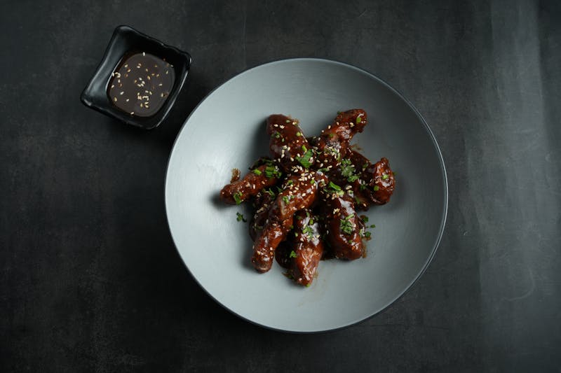 Honey Garlic Wings with sweet and savory glaze