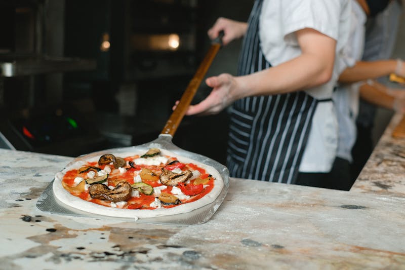 Jet's pizza franchise restaurant interior with vibrant atmosphere